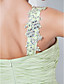  schede / kolom een ​​schouder lieverd vloer-length chiffon avondjurk