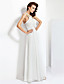  a-line Juwel bodenlangen Chiffon Abendkleid