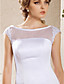  Trumpet/Mermaid Bateau Chapel Train Satin Weeding Dress