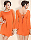  TS Shoulder Cut-out Sexy Backless Flutter Dress