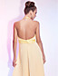  A-line Halter V-neck Knee-length Chiffon Cocktail Dress