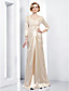  Sheath/ Column V-neck Floor-length Stretch Satin Evening Dress