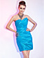  Sheath/Column Strapless Short/Mini Taffeta Cocktail Dress