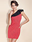  TS One-shoulder Polka Dot Dress