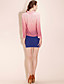  TS Fades-out Color Ruffle Chiffon Blouse Shirt