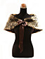  Elegant Faux Fur With Ribbons / Leopard Print Party / Evening Shawl / Wrap