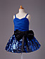  Ballkleid Spaghetti-Trägern knielangen Satin Blumenmädchen Kleid