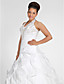 Ball Gown Halter Chapel Train Taffeta Plus Size Wedding Dress