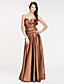  A-line Sweetheart Floor-length Stretch Satin Bridesmaid Dress