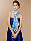 Chiffon With Button Special Occasion Shawl In Blue