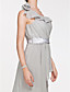  Sheath/ Column One Shoulder Sweep/ Brush Train Chiffon Bridesmaid Dress