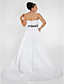  Ball Gown Sweetheart cappella treno Satin plus size abito da sposa