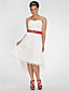  A-line Sweetheart Asymmetrical Lace Plus Size Wedding Dress