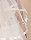  due livelli tulle nastro bordo matrimonio velo cappella con paillettes
