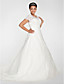  JELLA - Abito da Sposa in Organza (Taglia Forte)