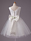  Ballkleid scoop knielangen Satin und Tüll Blumenmädchen Kleid