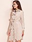  TS Embroidered Hem Long Coat