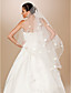  One-tier Tulle Pencil Edge Waltz Wedding Veil With Satin Flower