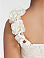  A-Line una spalla cappella treno Satin plus size abito da sposa