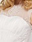  A-line Jewel Asymmetrical Stretch Satin Organza Evening Dress