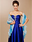  Chiffon With Button Special Occasion Shawl In Blue