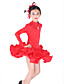  Dancewear spandex med flæser præstation dresse for børn flere farver