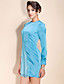  TS Elegant Lace Long-sleeved Dress