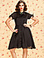  ts Vintage 1950 streep kraag swing jurk