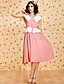  TS Vintage Sleeveless Lapel Swing Dress