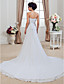  Sheath/ Column Strapless Chapel Train Chiffon Wedding Dress