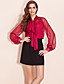  TS Dramatic Puff Sleeve Chiffon Blouse Shirt