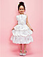  Ball Gown Straps Tea-length Satin Flower Girl Dress