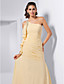  Sheath/ Column One Shoulder Floor-length Chiffon Evening Dress