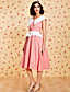  TS Vintage Sleeveless Lapel Swing Dress