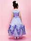  Ball Gown Jewel Ankle-length Satin Flower Girl Dress