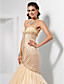  Trumpet/Mermaid Spaghetti Straps Sweetheart Floor-length Tulle Evening Dress