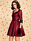  TS VINTAGE Baroque Style Contrast Color Dress with Belt