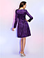  A-Line V-Neck knee-lunghezza raso stretch criss abito da cocktail croce