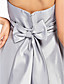  A-line Halter Knee-length Organza Over Taffeta Bridesmaid Dress