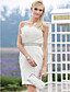  gaine / colonne bustier en organza mini robe de mariée en satin courte