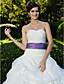  Ball Gown Strapless Floor-length Organza Wedding Dress