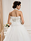  Ball Gown High Neck  Court Train Organza Wedding Dress