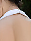  A-line Halter Knee-length Organza Wedding Dress