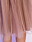  A-line V-neck Knee-length Tulle Cocktail Dress