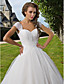  Ball Gown Sweetheart Chapel Train Tulle Wedding Dress
