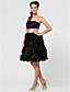  A-line Knee-length Organza Bridesmaid Dress With Ruffles