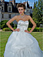  Ball Gown Sweetheart Cathedral Train Organza And Satin Wedding Dress