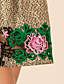  TS Luxurious Sleeveless Embroidery Gold Tweed Dress