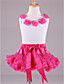  Flowers Tops With Matching PettiDress Set Chiffon Flower Girl Dress