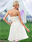  A-line Sweetheart Knee-length Organza Wedding Dress